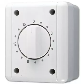 JUNG 8012W mechanische draaischakelaar tijdschakelaar inzet, 120 min, 16A, 250V, wit