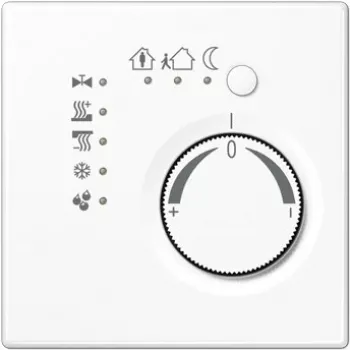 JUNG KNX ruimtetemperatuurregelaar continu met geïntegreerde buskoppeling, LS-design, alpinwit LS2178WW