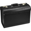 JÜSCHA Alassio pilotenkoffer kunstleer zwart 28L 15,6 inch laptop 45028