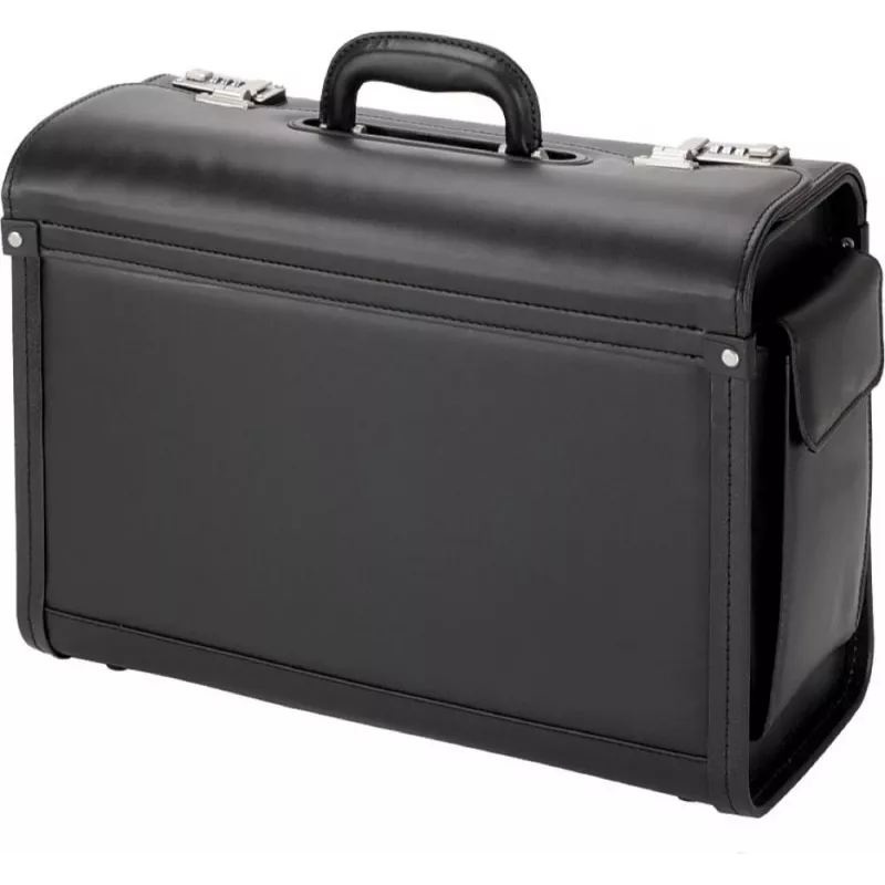 JÜSCHA Alassio pilotenkoffer kunstleer zwart 28L 15,6 inch laptop 45028