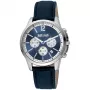 JUST CAVALLI MAN JC1G175L0225 42mm blauwe wijzerplaat leren band quartz horloge