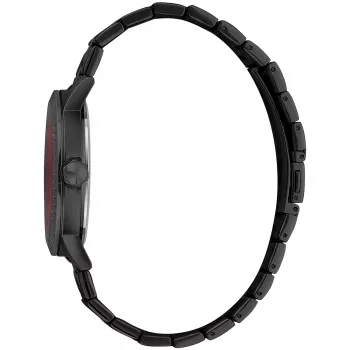 JUST CAVALLI HEREN Horloge JC1G216M0065 42mm zwarte wijzerplaat leren band quartz