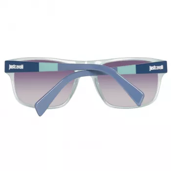 JUST CAVALLI unisex zonnebril JC743S-5787B blauw montuur grijs verloopglazen 57mm