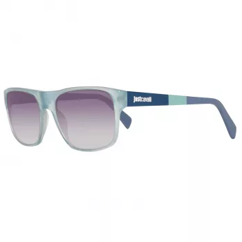 JUST CAVALLI unisex zonnebril JC743S-5787B blauw montuur grijs verloopglazen 57mm