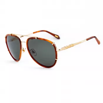 JUST CAVALLI unisex zonnebril SJC029V5701GZ zwart montuur grijs verloop glazen 57/17/140 mm