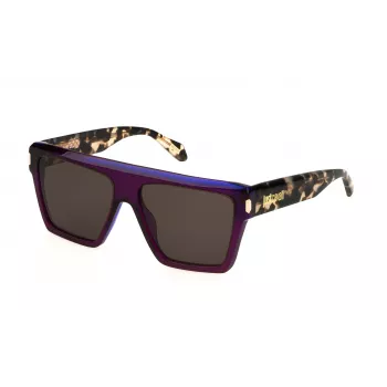 JUST CAVALLI unisex zonnebril SJC032-5709FE bruin havana geometrisch acetaat montuur bruine verloopglazen 57/15/145 mm