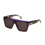 JUST CAVALLI unisex zonnebril SJC032-5709FE bruin havana geometrisch acetaat montuur bruine verloopglazen 57/15/145 mm
