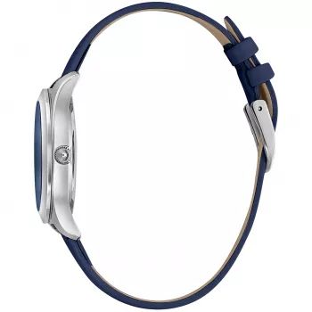 JUST CAVALLI dameshorloge JC1L210L0115 32 mm zilveren wijzerplaat witte leren band