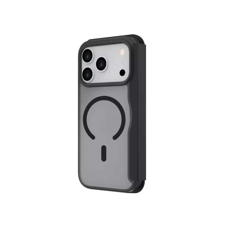 JUST MUST CHAMPION II FLIP CASE MAGSAFE voor iPhone 17 Pro, zwart