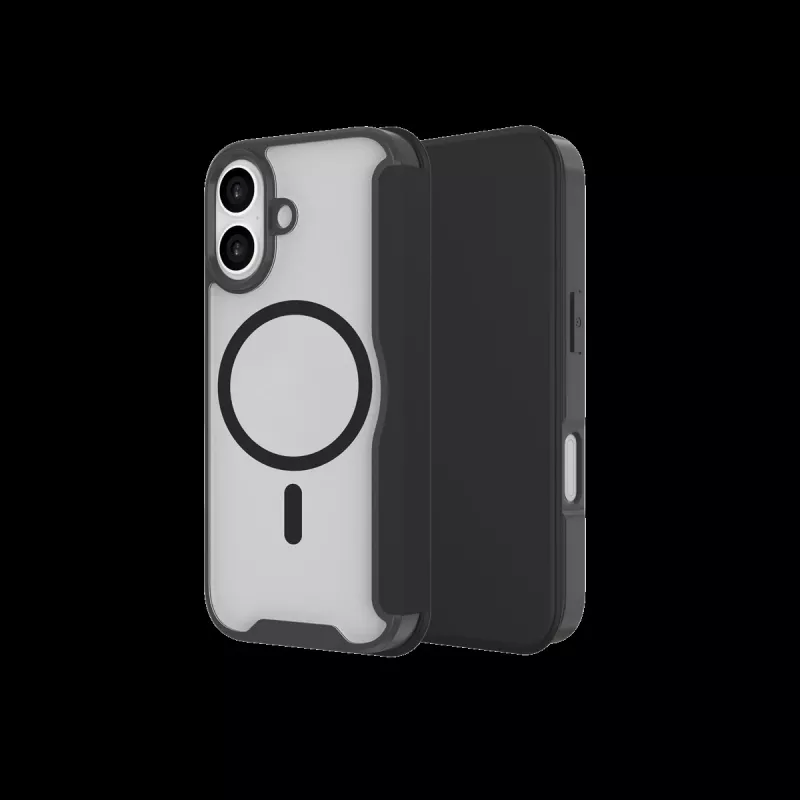 JUST MUST CHAMPION II MAGSAFE FLIP CASE voor iPhone 17, zwart