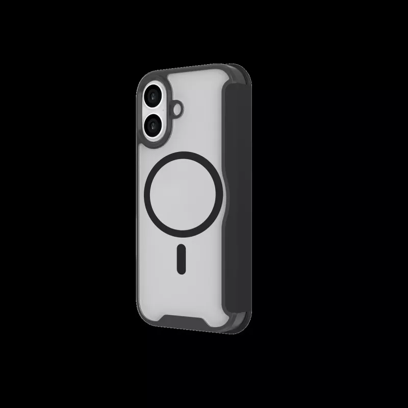 JUST MUST CHAMPION II MAGSAFE FLIP CASE voor iPhone 17, zwart