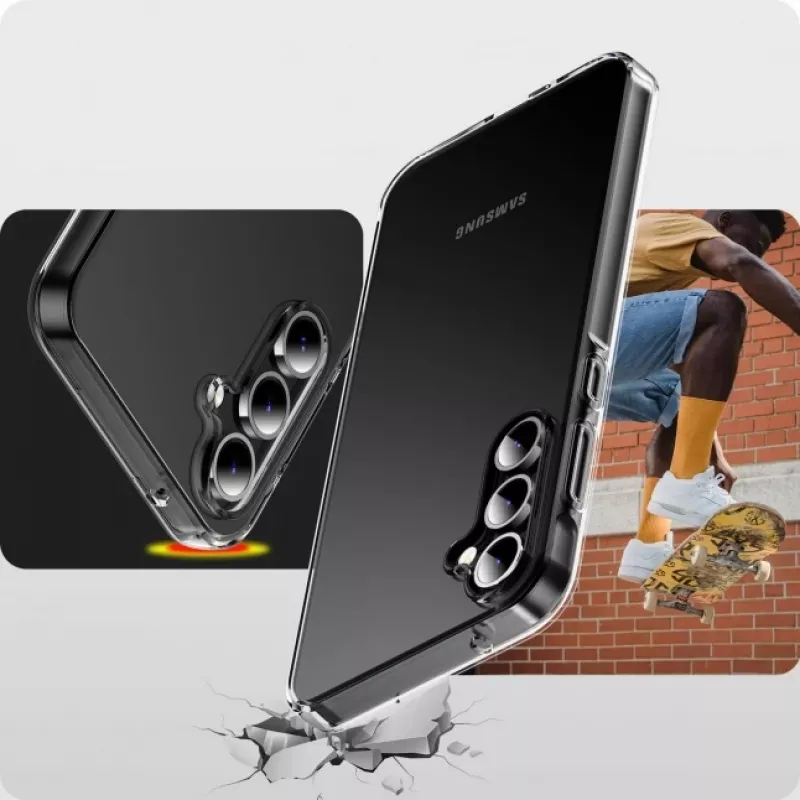 JUST MUST JM Antibacteriële TPU-hoes voor Samsung Galaxy A55 5G - Transparant