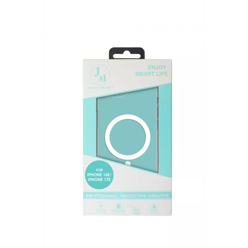 JUST MUST JM Crystal met MagSafe voor iPhone 16e/17e transparant