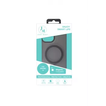 JUST MUST JM MAGSAFE SILK FROST I voor iPhone 16 Zwart