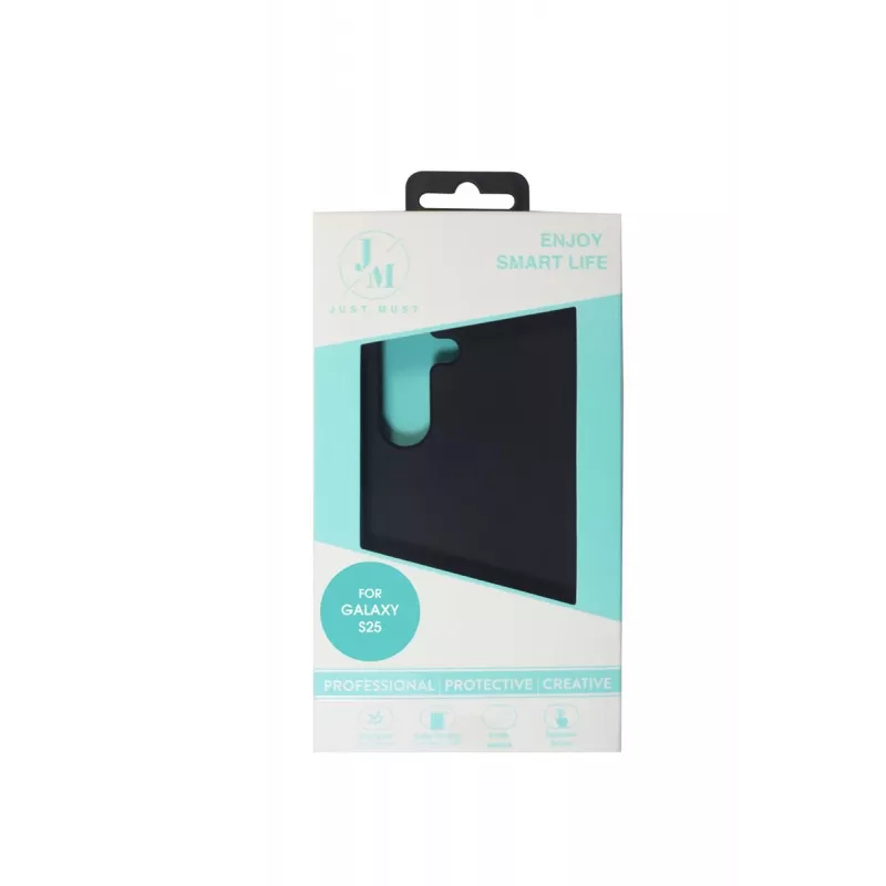 JUST MUST JM Regular Defense siliconen achterkanthoes voor Samsung Galaxy S25 – zwart