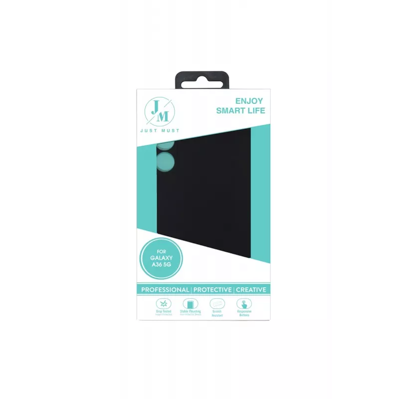 JUST MUST JM REGULAR DEFENSE SILICONE voor Galaxy A36, zwart