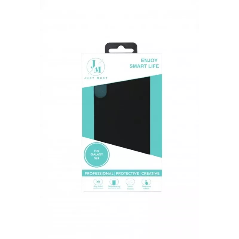 JUST MUST JM REGULAR DEFENSE SILICONE voor Galaxy S24 zwart