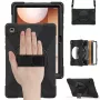 JUST MUST JM Rugged Case Grip voor Samsung Galaxy Tab A11+ met draagriem zwart