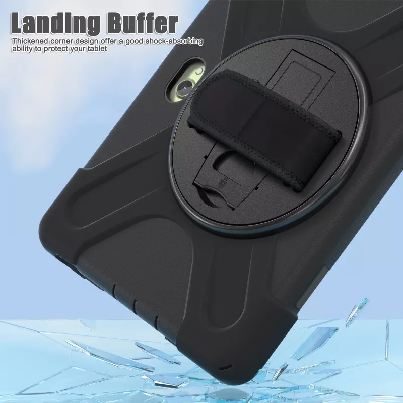 JUST MUST JM Rugged Case Grip voor Samsung Galaxy Tab Active Pro/Active4 Pro/Active5 Pro met Handlus Zwart