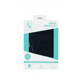 JUST MUST JM Rugged Case Grip voor Samsung Galaxy Tab Active Pro/Active4 Pro/Active5 Pro met Handlus Zwart