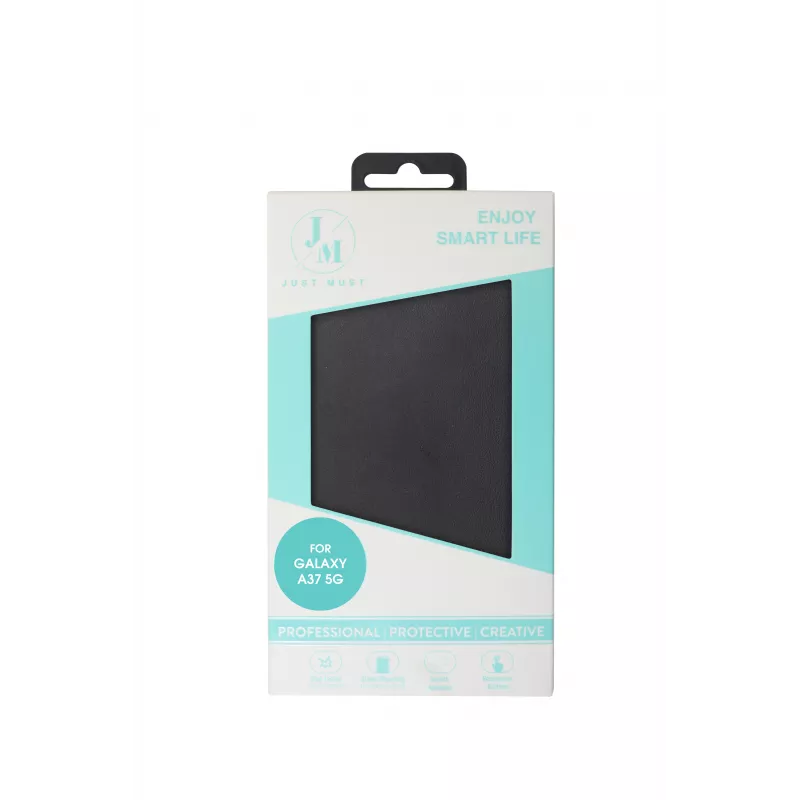 JUST MUST JM STAND FLIP CASE voor Galaxy A37, zwart