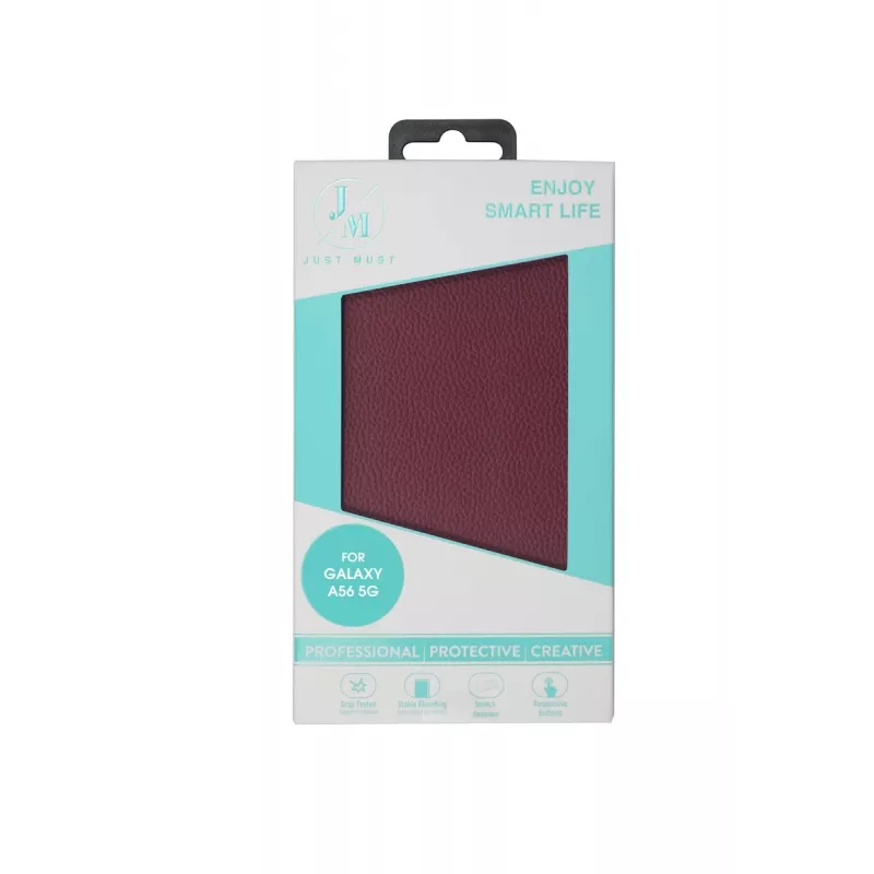 JUST MUST JM STAND FLIP CASE voor Galaxy A56, bordeauxrood