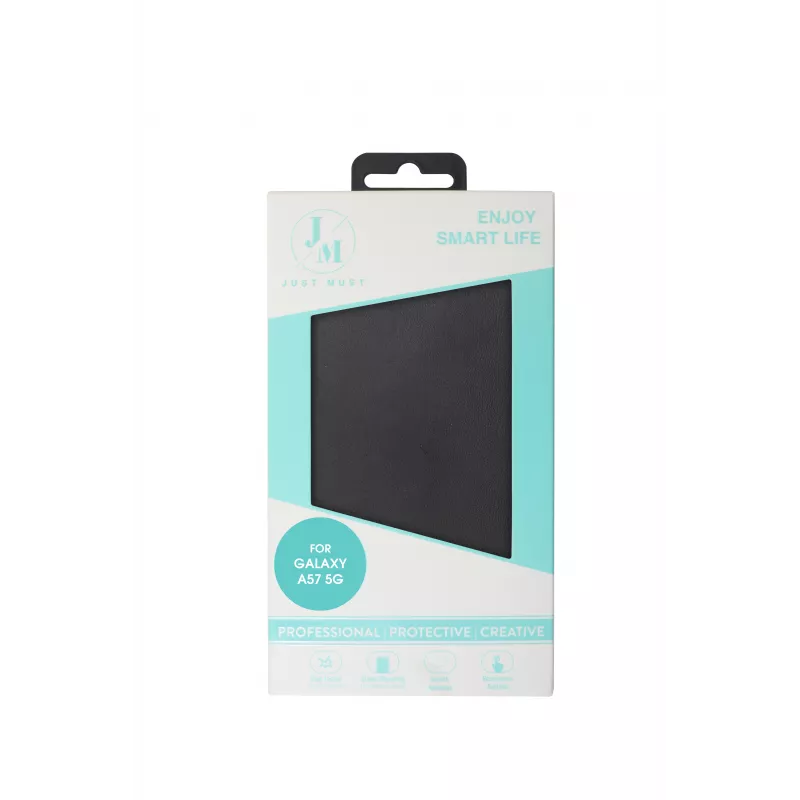 JUST MUST JM STAND FLIP CASE voor Galaxy A57, zwart