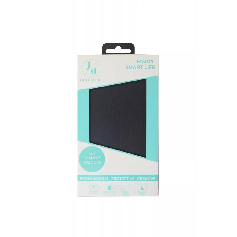 JUST MUST JM STAND FLIP CASE voor Galaxy S25 Ultra zwart
