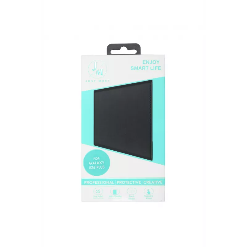 JUST MUST JM STAND FLIP CASE voor Galaxy S26 Plus zwart