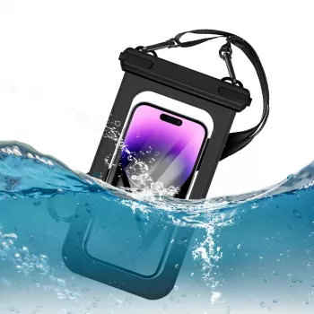 JUST MUST waterdichte telefoonhoes, zwart
