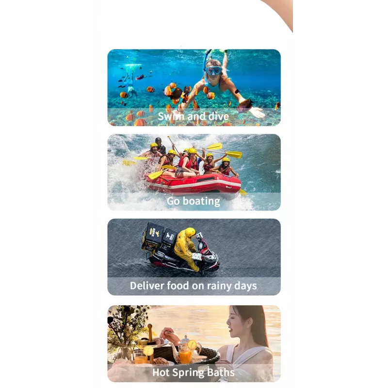 JUST MUST Waterdichte telefoonhoes, zwart