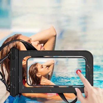JUST MUST waterdichte telefoonhoes, zwart