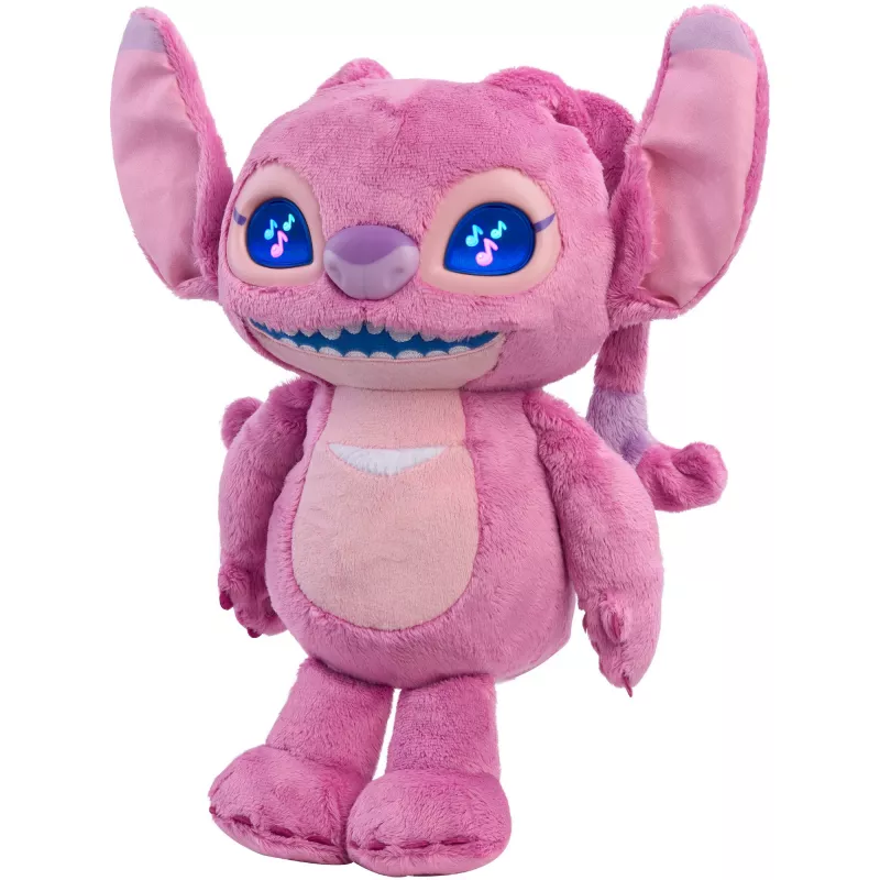 Just Play Disney Stitch Many Moods Angel knuffel - roze - 17,8 cm