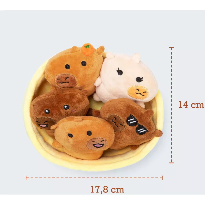 JUST PLAY Emotional Support Capybaras pluchen knuffel 7 inch bruin/tan