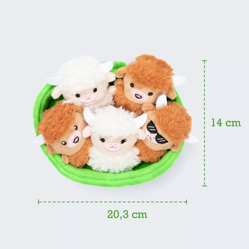 Just Play Emotional Support Highland Cow knuffeldier - bruin, 25 cm