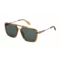 JUSTCAVALLI herenzonnebril SJC040-580913 Havana bruin verloop vierkant acetaat 58mm