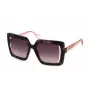 JUSTCAVALLI dameszonnebril SJC027-5309SJ - zwart, hoekig montuur met grijze verloopglazen - 53 mm