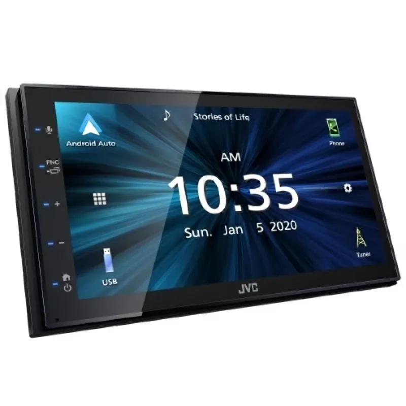 JVC KW-M560BT 6.8 inch Bluetooth auto-mediareceiver met 13-bands equalizer, Android Mirroring, 3 pre-outs & USB achter