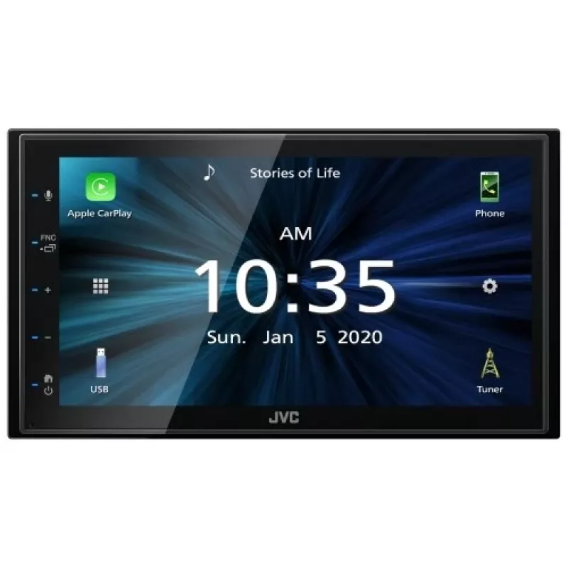 JVC KW-M560BT 6.8 inch Bluetooth auto-mediareceiver met 13-bands equalizer, Android Mirroring, 3 pre-outs & USB achter