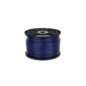 KAB0605C 6mm stereomicrofoonkabel blauw - rol, 2x0,22mm² OFC, spiraalvlechtwerk, PVC-mantel