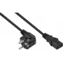 Kabelmeister haakse Schuko-naar-C13 stroomkabel 0,5 m zwart 0,75mm² SK0130-S005