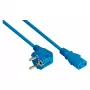 KABELMEISTER haakse Schuko naar C13 stroomkabel 1,8 m blauw