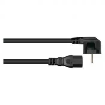 KABELMEISTER haakse Schuko naar IEC C15 voedingskabel 0,5 m zwart