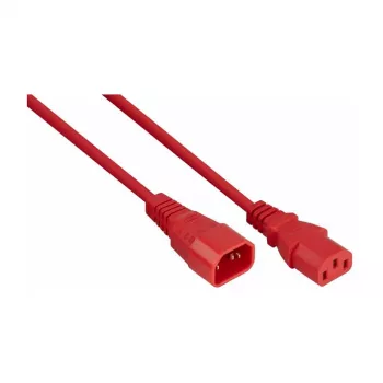 Kabelmeister C14 naar C13 verlengkabel 0,5 m rood