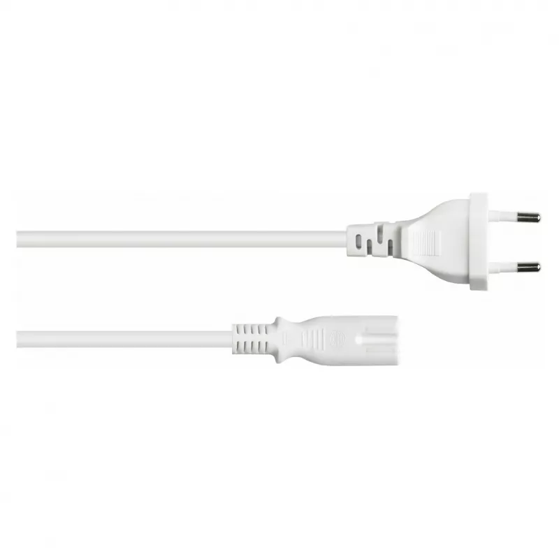 kabelmeister Euro stroomkabel, eurostekker Type-C naar gestripte uiteinden, 1,5 m, 0,75 mm², wit
