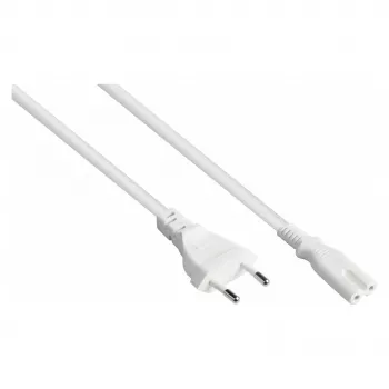 kabelmeister Euro stroomkabel, eurostekker Type-C naar gestripte uiteinden, 1,5 m, 0,75 mm², wit