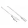 kabelmeister Euro stroomkabel, eurostekker Type-C naar gestripte uiteinden, 1,5 m, 0,75 mm², wit