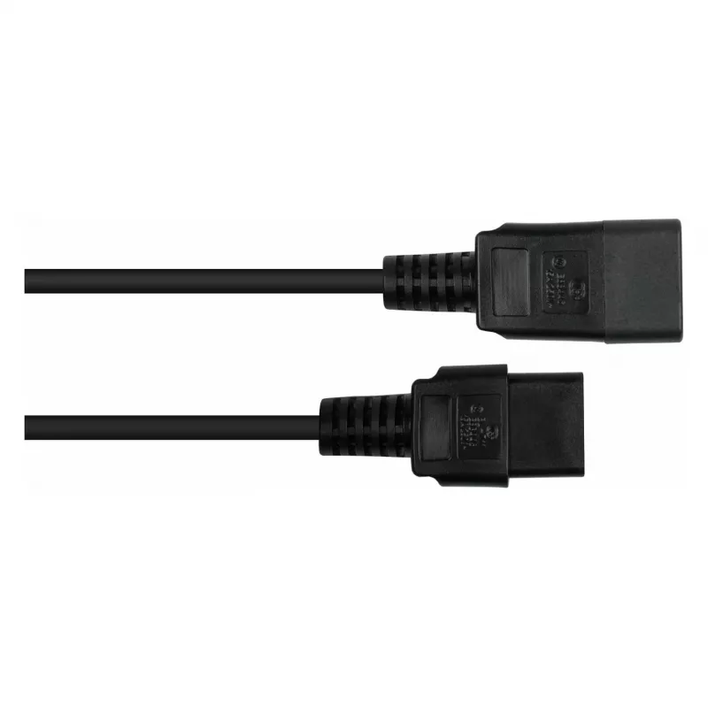 Kabelmeister IEC-verlengkabel C20 naar C19 – 2 m, zwart