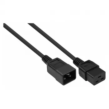 Kabelmeister IEC-verlengkabel C20 naar C19 – 2 m, zwart