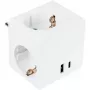 KABELMEISTER stopcontactkubus met 3x randaarde stopcontacten, USB-C 20W PD 3.0 en USB-A 18W, 1,5m, wit